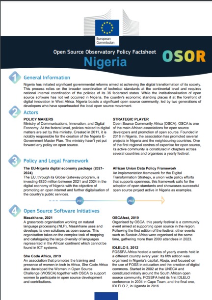 State of OSS in Nigeria